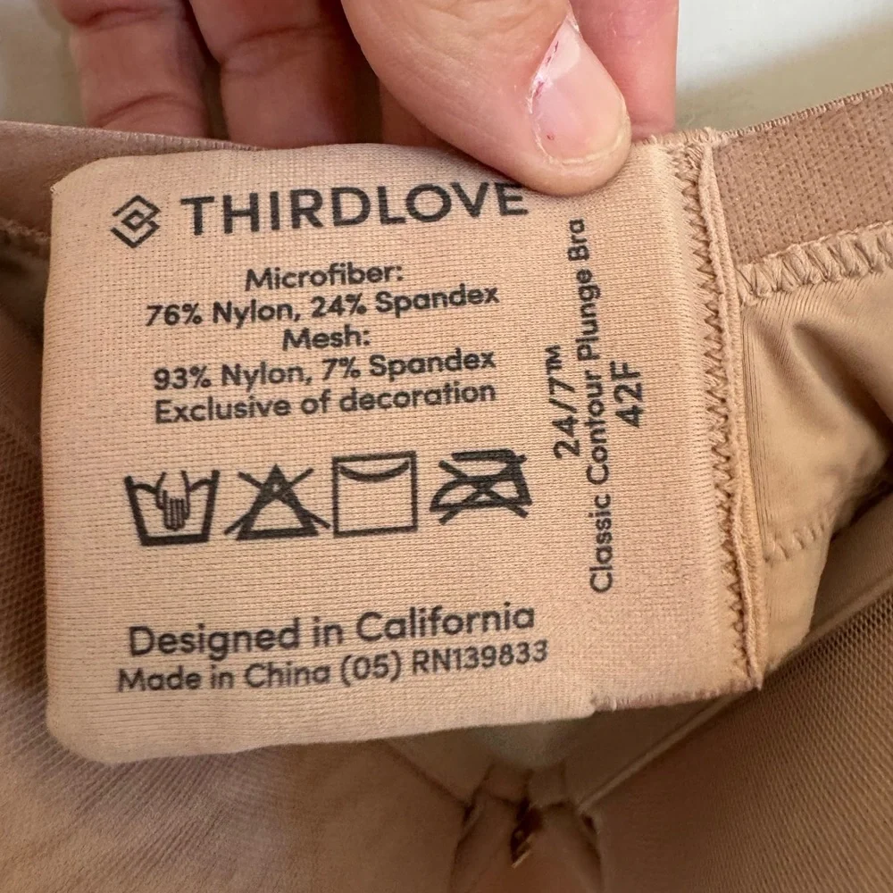 Thirdlove‎ Classic Contour Plunge bra size 42F